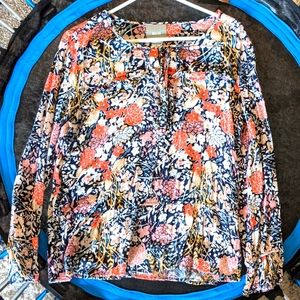 Maeve Anthropologie Long Sleeved Floral Top
